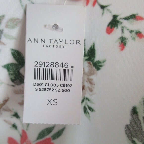 Ann Taylor Floral Sleeveless button down Blouse Shirt -Size XS, White Multicolor - Picture 12 of 13